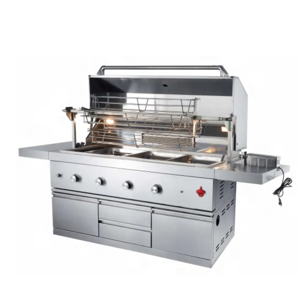 Commercial gas barbecue restaurant Kitchen equipment BBQ Grills metal kitchen cabinets kitchen cabinet modern