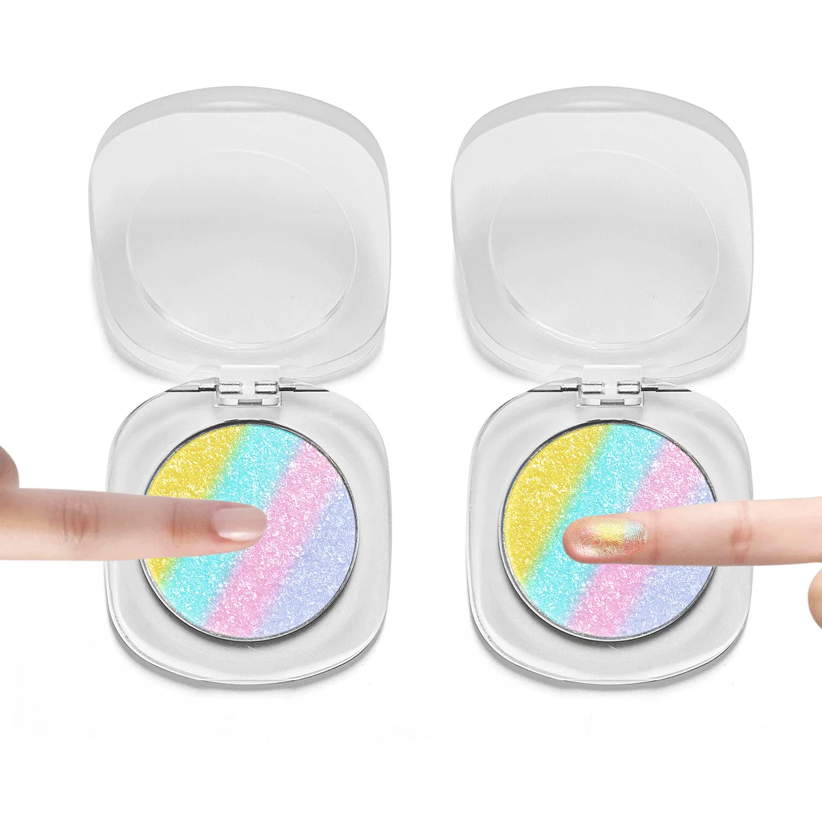 Chameleon highlight mashed potato rainbow colorful diameter 42mm diamond eye shadow optical light variable color makeup