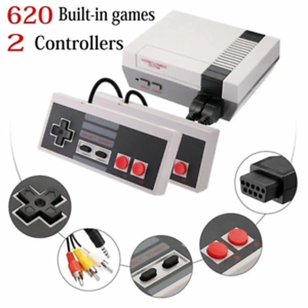 
Retro Entertainment System PAL NTSC Classic Edition 620 Game Console With Controller Included 