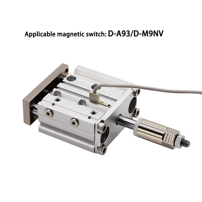 MGPM16-XC8 Bore Size 16mm Adjustable Stroke Three Axis With Rod Compact Guide Pneumatic Cylinder