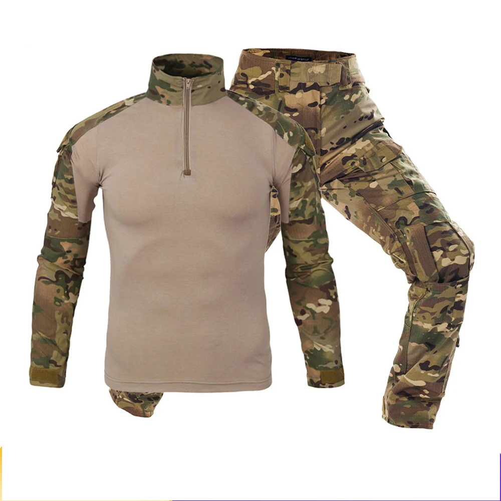 Outdoor Tactical Combat Track Suit Top and Pants Tactical Uniform Training Tactical New Camouflage Frog Suit Uniforms