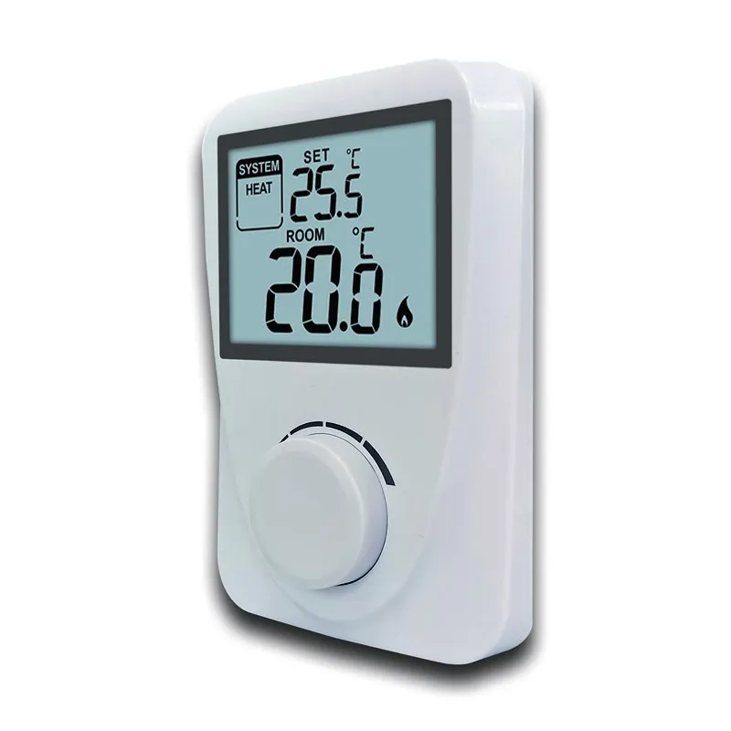 Белый цветной цифровой проводной термостат для обогрева пола для систем HVAC