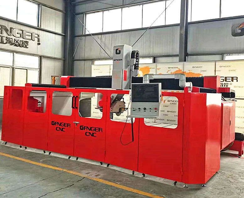 GANGER CNC 5 оси пила для резки камня GQ-3220D камнерезная машина обработки мрамора гранита спеченный камень фарфор
