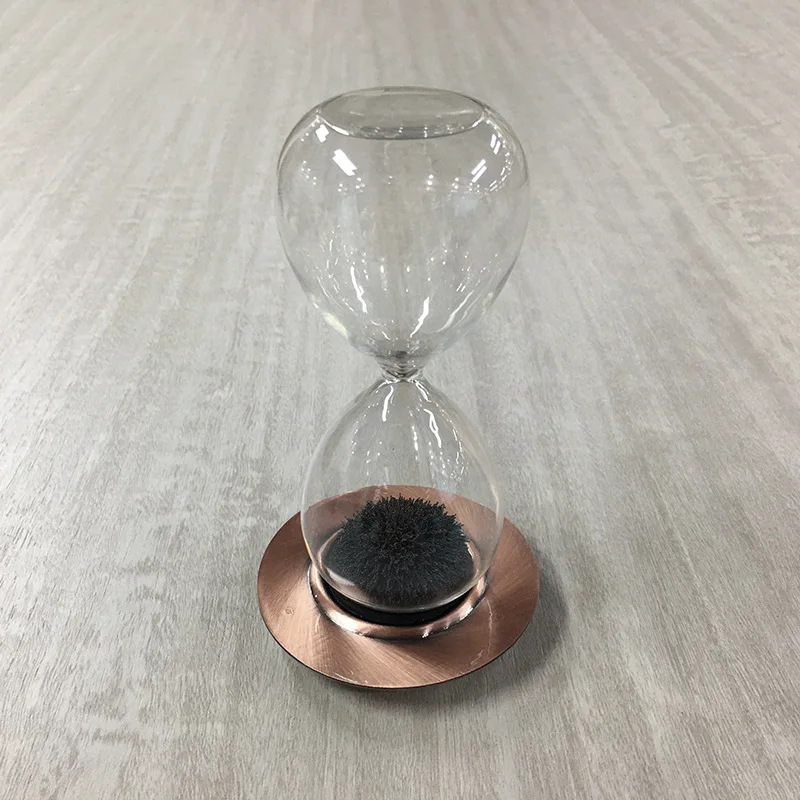 Decorative Magnetic Sand Hourglass Timer with Iron Base