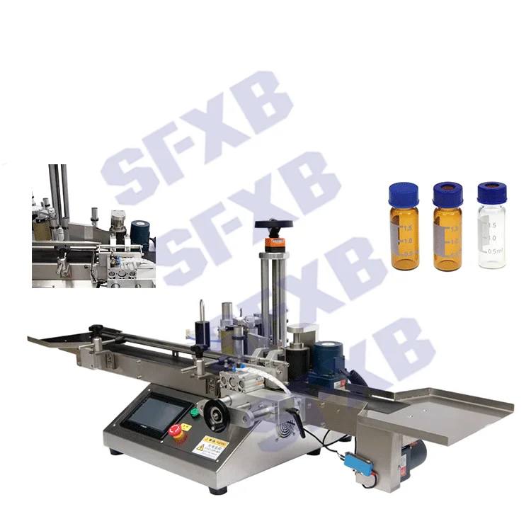  Sfxb XBTB-303 оптовая продажа столешница Полуавтоматическая этикетировочная машина для круглых бутылок банок с двойными