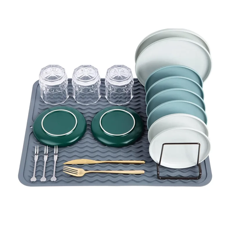 Силиконовый коврик для сушки посуды