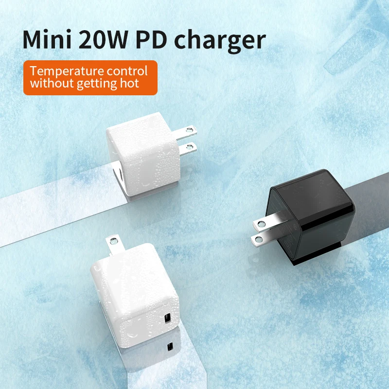 Factory Wholesale Mini Size Us Eu Plus Pd 20w Quick Charging Wall Mobile Phone Usb Type C Charger For Iphone 13
