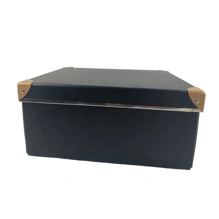 
Custom Printed High Quality Cardboard Office And Household Organizer Bin Foldable Paper Storage Box 