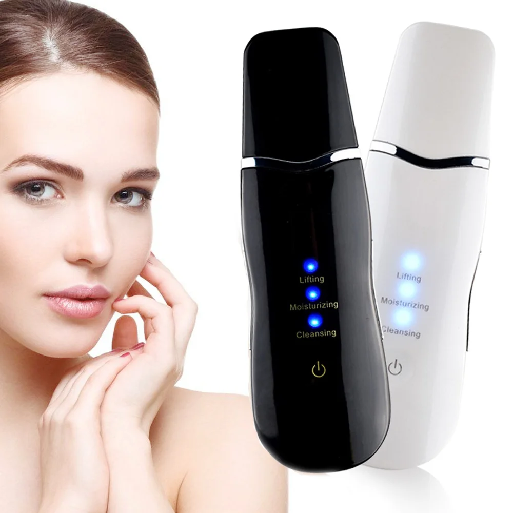 Portable electric skin scrubber ultrasonic peeling skin scrubber ultrasonic skin scrubber metallic