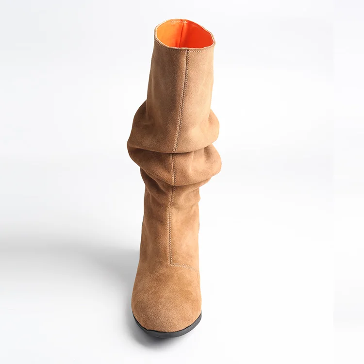 2022 Fashion Pleated Boots Lightweight Versatile Boots for Ladies