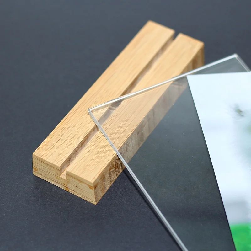Factory supplier bamboo wood base with Acrylic photo frames picture frame