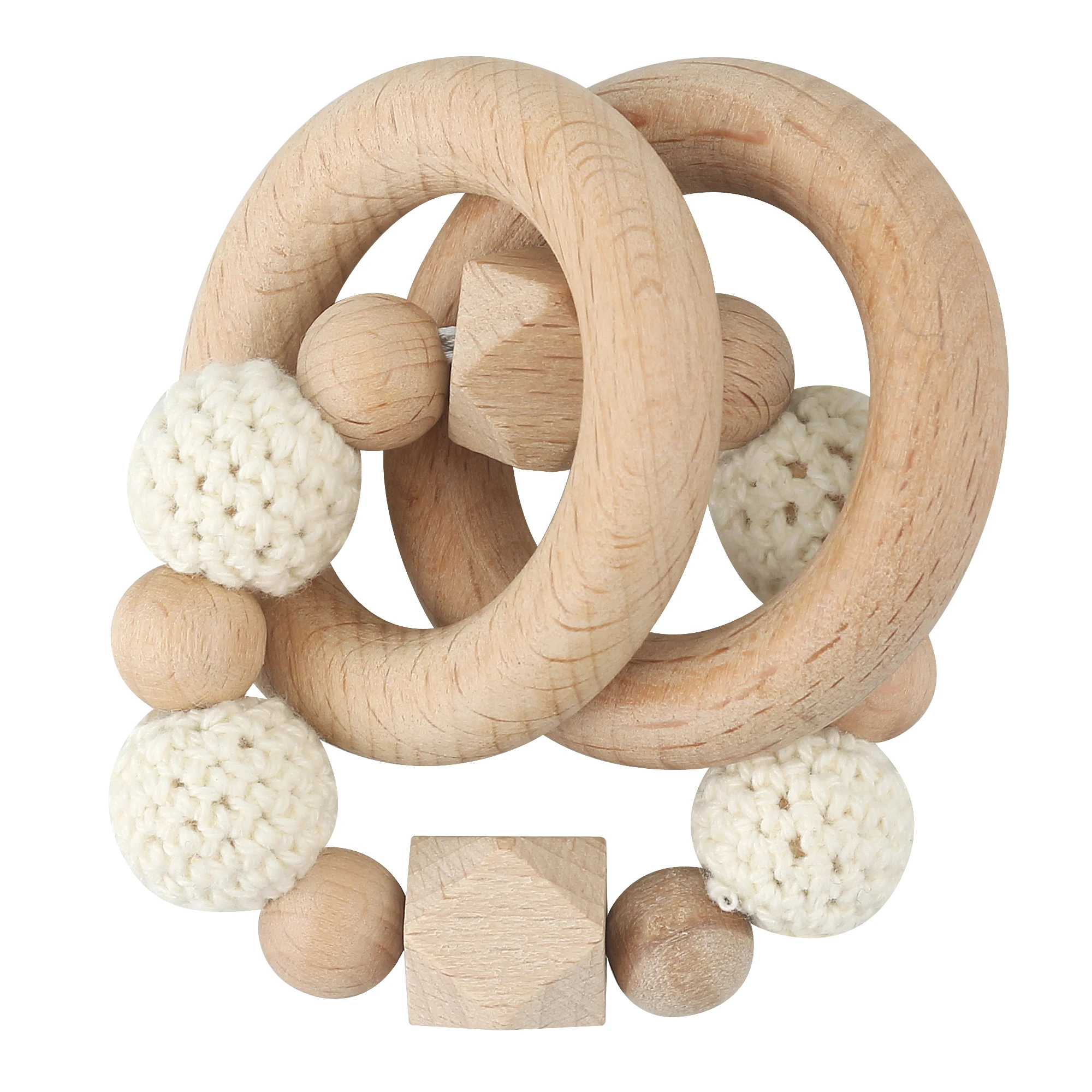 Custom  Bunny Teething Rattle Toys 4Pcs Set Baby Bathing  Newborn Baby Gift Set