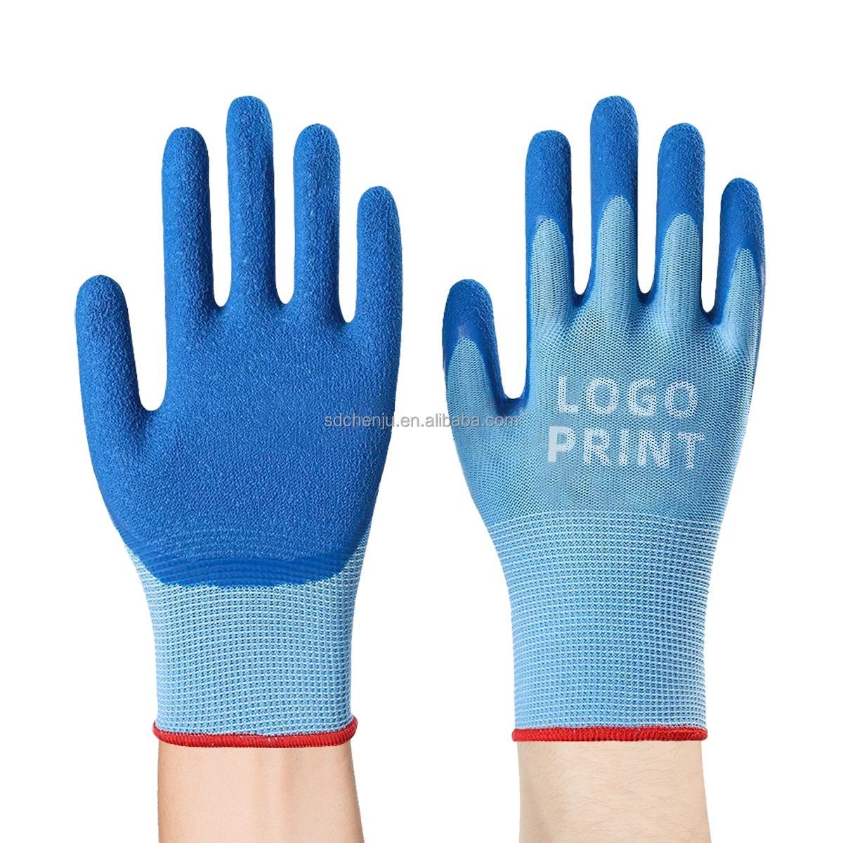 Оптовая продажа, антистатические Нескользящие дышащие рабочие защитные перчатки, перчатки с покрытием из полиуретана