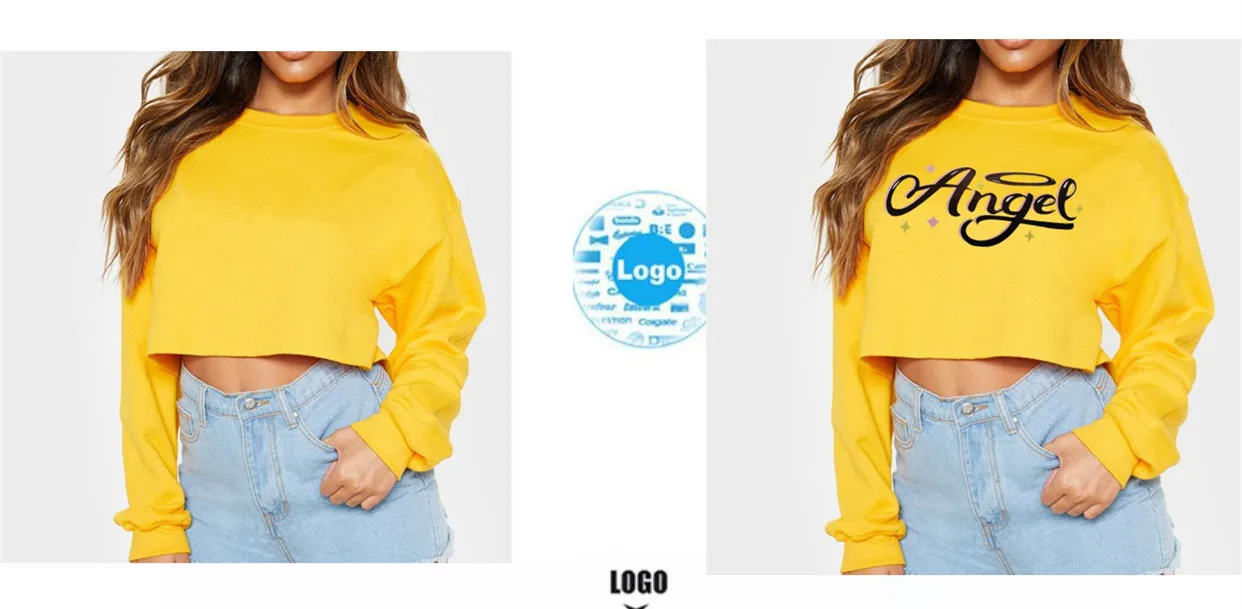 
D4331 High Quality Vintage Pullover Blanket Plain Short Cropped Crewneck Women Sweatshirt Unisex Crop Top Custom Hoodies 