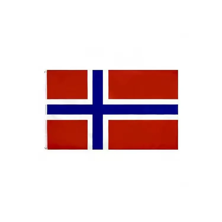3x5 100% полиэстер на складе норвежский или красный синий крест норвежского флага
