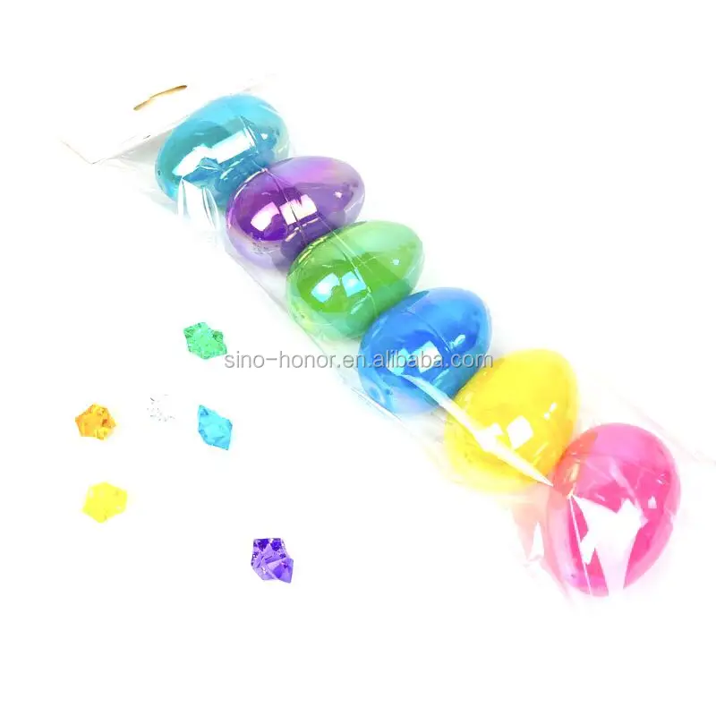 Medium size plastic egg seven color plating  egg