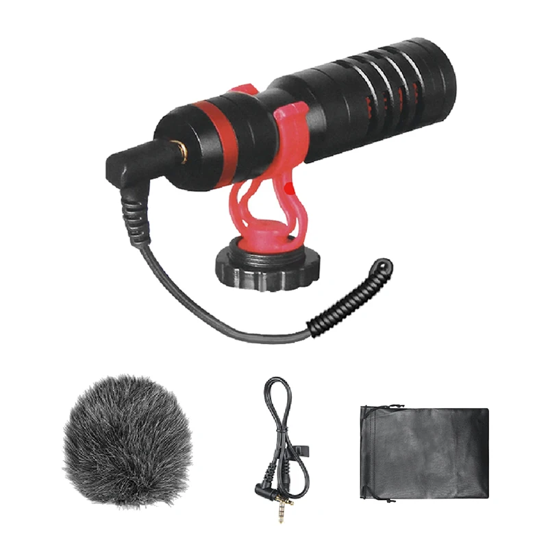 Mini DSLR Smartphone Camera Microphone, External Video Vlogging Mic Shotgun Microphone for Phone Canon/Nikon/Sony Camera