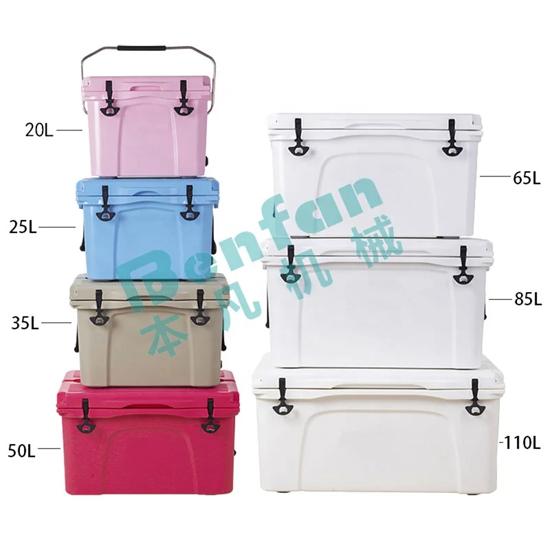Wholesale High Quality 20L to 100L Rotomolded Ice Chest Cooler Box Insulated Hard Cooler for Camping