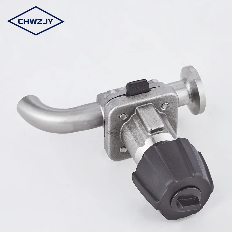 Sanitary stainless steel  manual diaphragm valve with long life membrane quick loading diaphragm valve