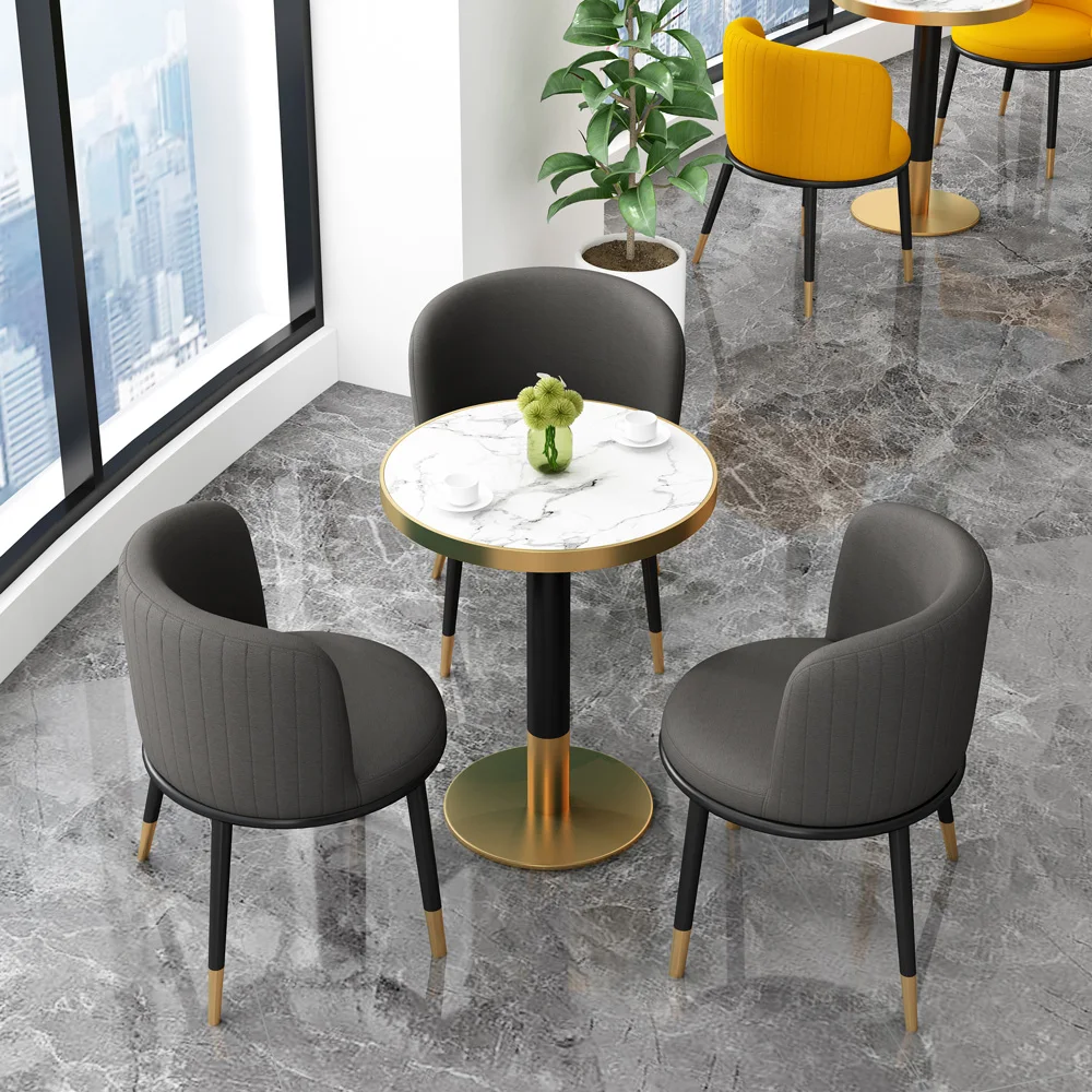new household marble rectangular dining table Widely Used modern dining table Apartment marble dining table and chair