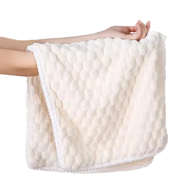 Soft skin friendly coral fleece thickened adult microfiber bath towel set gift coral fleece soft absorbent face towel bath set