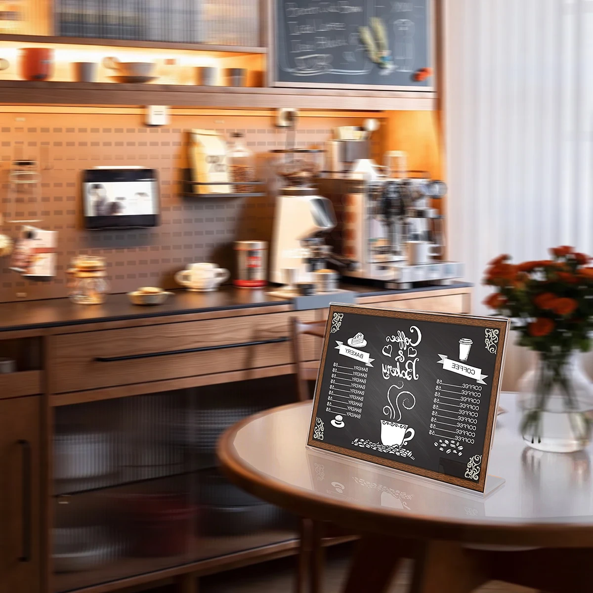 6pack  8.5 x 11 inch clear acrylic price menu holder durable PMMA table holder