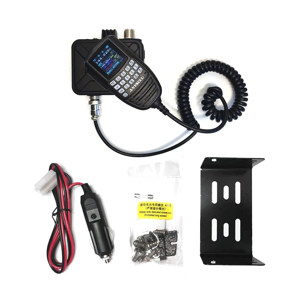 Anysecu WP-9900 Mini Mobile Radio 25W 200 Channels Dual Band WP9900 Transceiver VHF 136-174MHz UHF 400-480MHz Car Radio