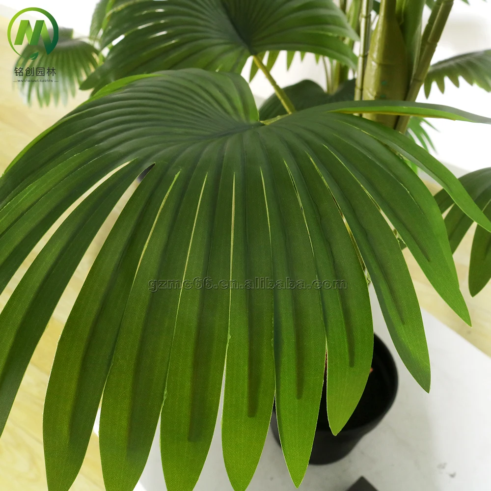 High quality artificial green plant for pot living room home office decoration ivistona chinensis artificial plastic palm tree