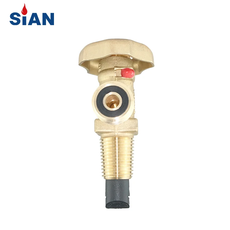 SiAN Safety Brass 17E F-type LPG Propane Tank Valve LPG Cylinder  Handwheel Valves With TPED Approved