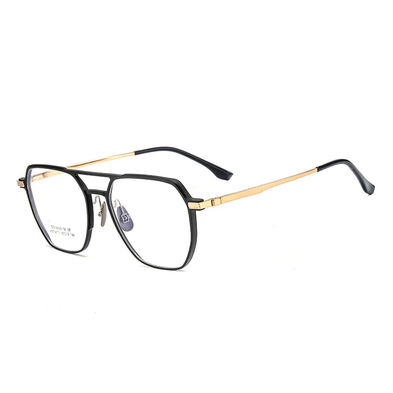 China Factory Manufacturer French Design Unisex Large Big Oversized High Quality Titanium Optical Frame