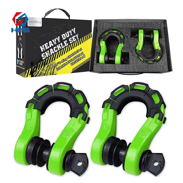 Waterproof Off-Road 4.75T  Hot Dip Galvanized Surface Large Colorful Painted Steel Bow Tow Shackle