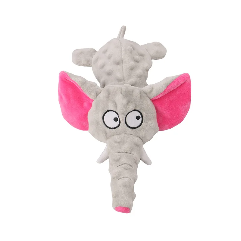 Fast Shipping Hot Sales Long Shape Blue 30cm Dog Chew Toy Stuffed Animal Elephant Lying Dog Plush Chew Toys