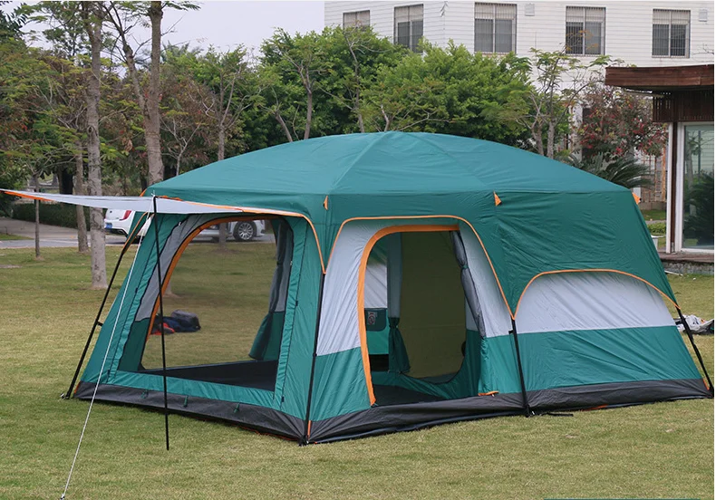 5-8 Person Family Camping Tent 4 Season 2 Rooms 1 Living Room Waterproof Outdoor Tent
