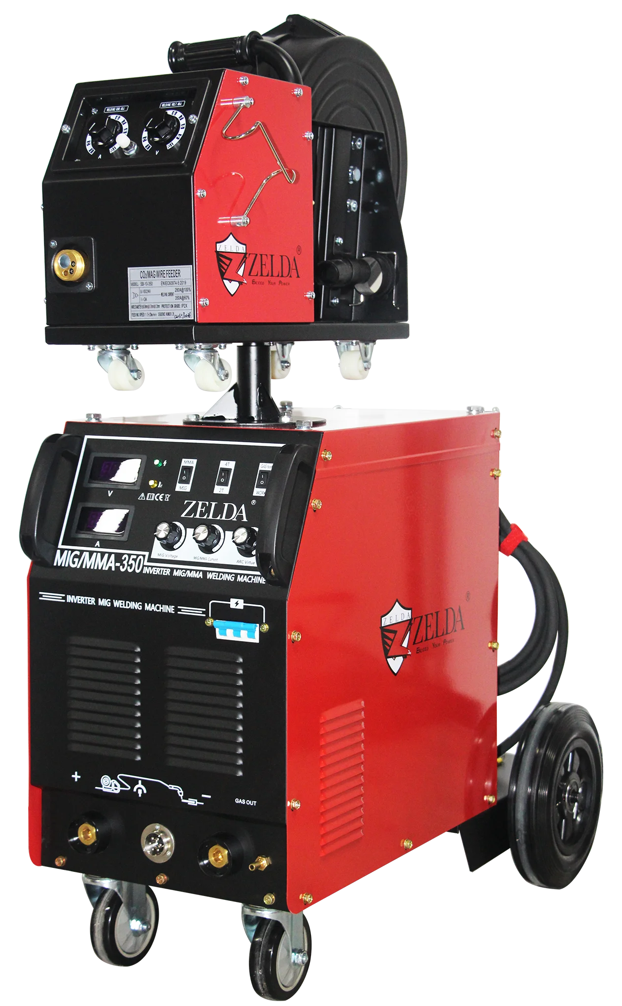 Heavy duty mig mma welder 350 welding machine for light industrial use with 2t/4t 15 kg wire spool