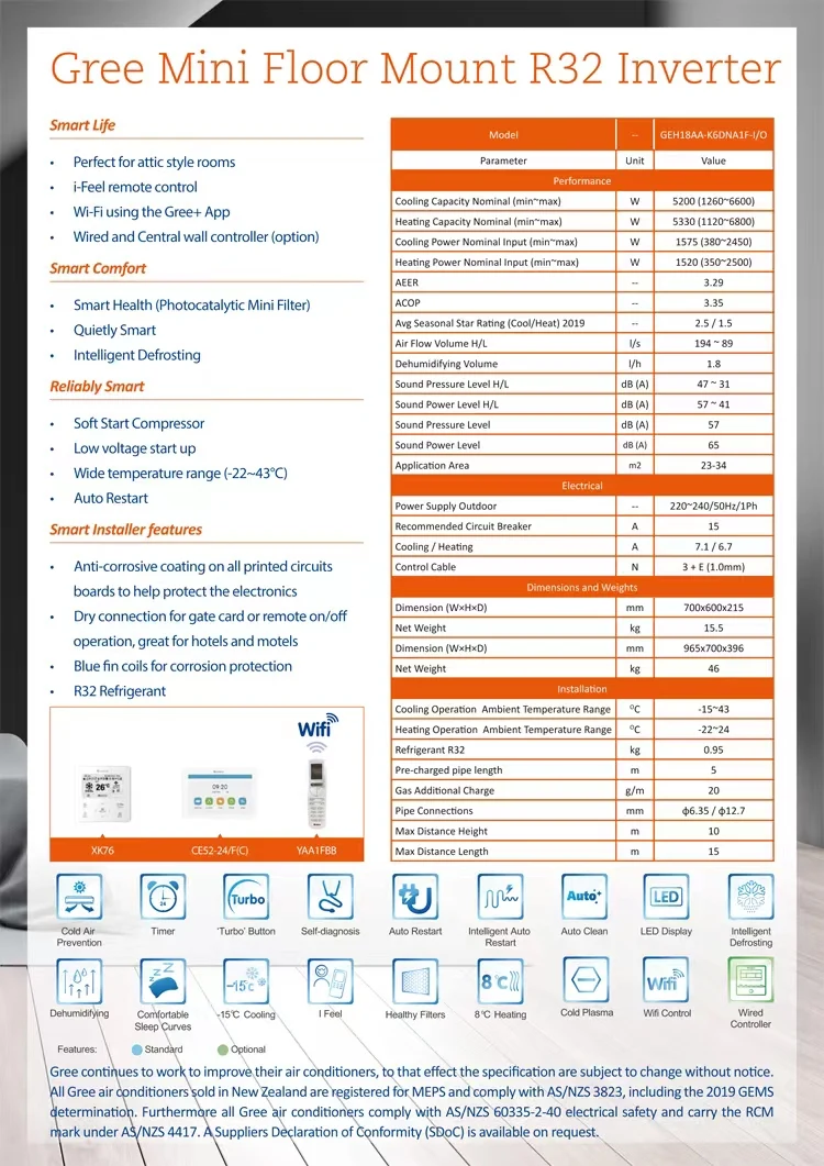 ton water cooled air conditioner with cheap price central air conditioning indoor unit Gree OEM