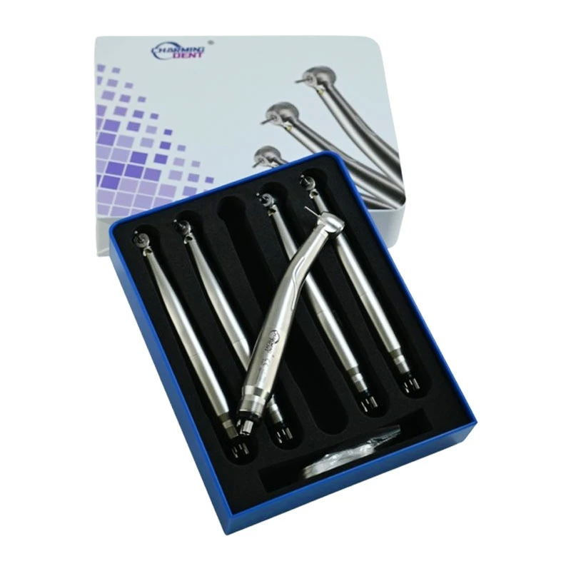 Charming dental high speed air turbine handpiece 2/4 hole LED 8 way spray ceramic bearing with 5 pieces