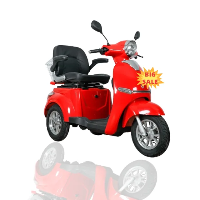 EEC 1000W Old Couple Shopping Bike Disabled Mobility Elderly Assisted Travel Electric Tricycles Two Seats Three Wheels Scooter