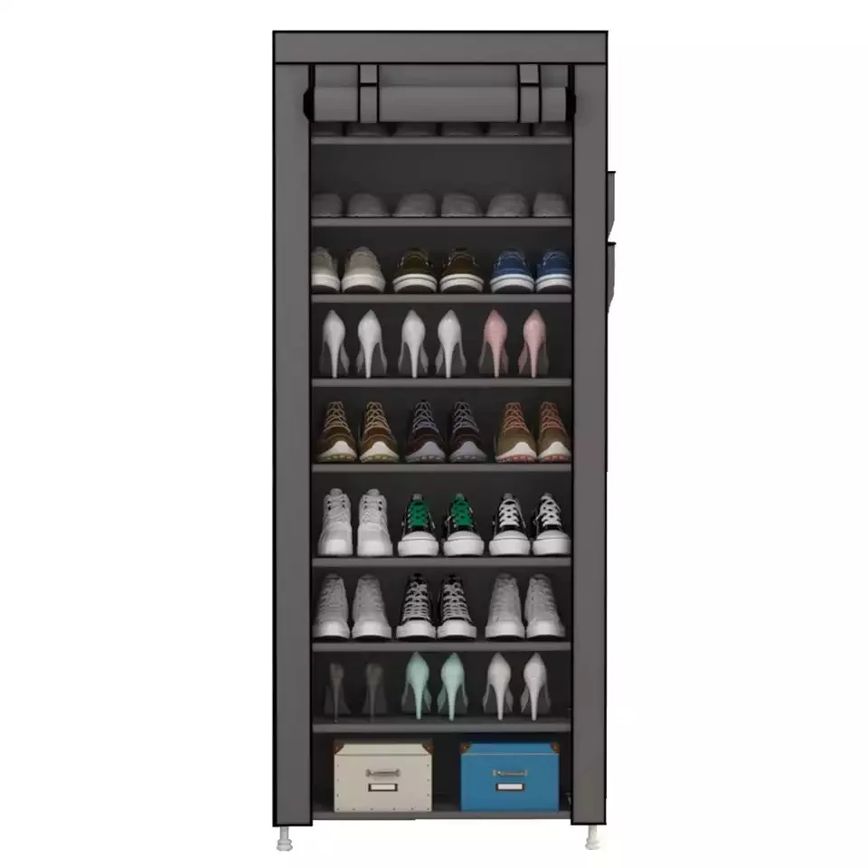 Hot Sale Space Saving Shoe Shelf 4 Tier Multifunctional Folding Shoe Storage Cabinet