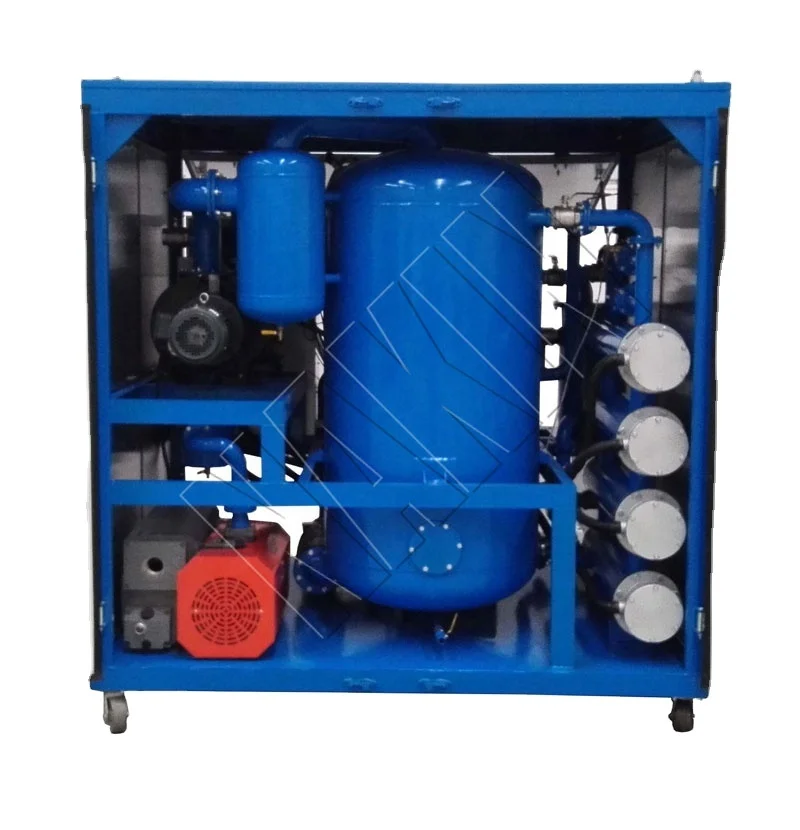 Safe and Stable Working Double-Stage Vacuum Transformer  Oil filtration Lubricating Oil Purifier