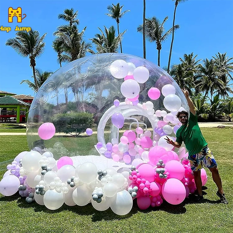 8ft/2.5m Inflatable Bubble Tent House Outdoor Transparent Commercial Grade Tarpaulin PVC Tent Bubble Clear House with Blower