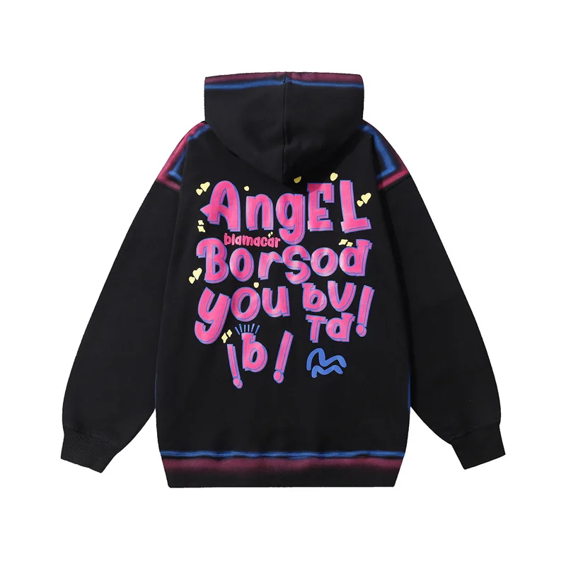 Hoodie Clothing Manufacturer 3D Logo Foam Bubble Print Hooded Sweatshirt Custom Pullover Puff Screen Printing Hoodie Men