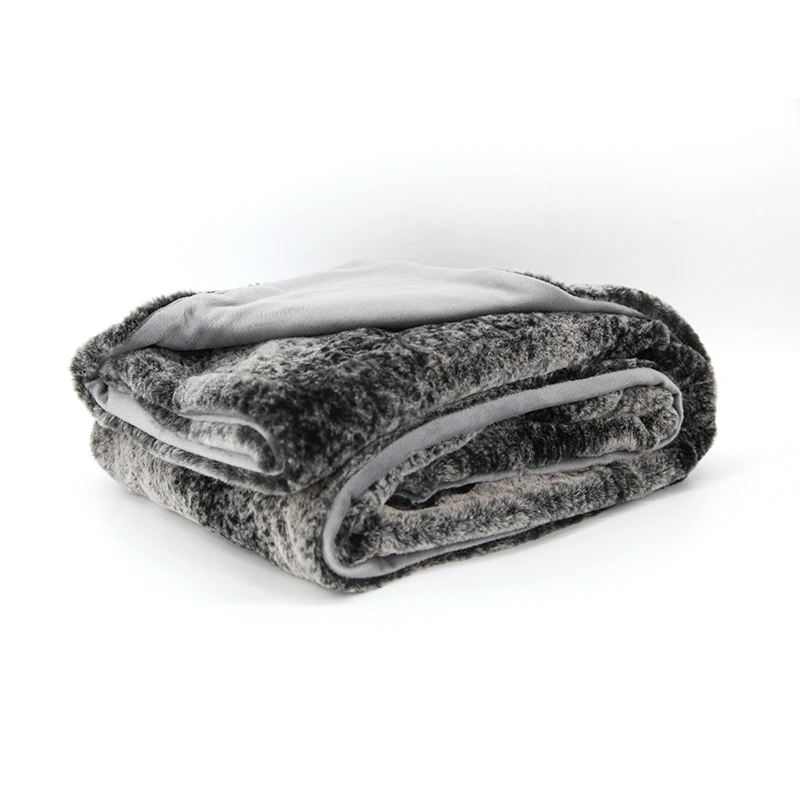 Machine Washable Recyclable Luxury Warm Rabbit Faux Fur Throw Blanket
