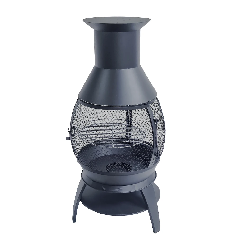 New Product Kd Structure Camping Wood Stove Firewood Heavy Duty Chimenea Decorativa