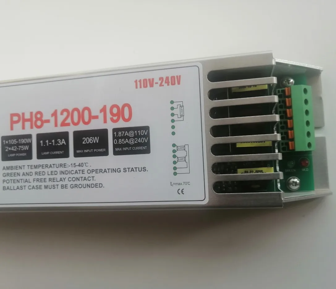105w 127w 190w 206w amalgam uv lamp electronic ballast 1.1-1.3A ultraviolet lamp driver PH8-800-155  PH8-1200-190 PH8-2100-200