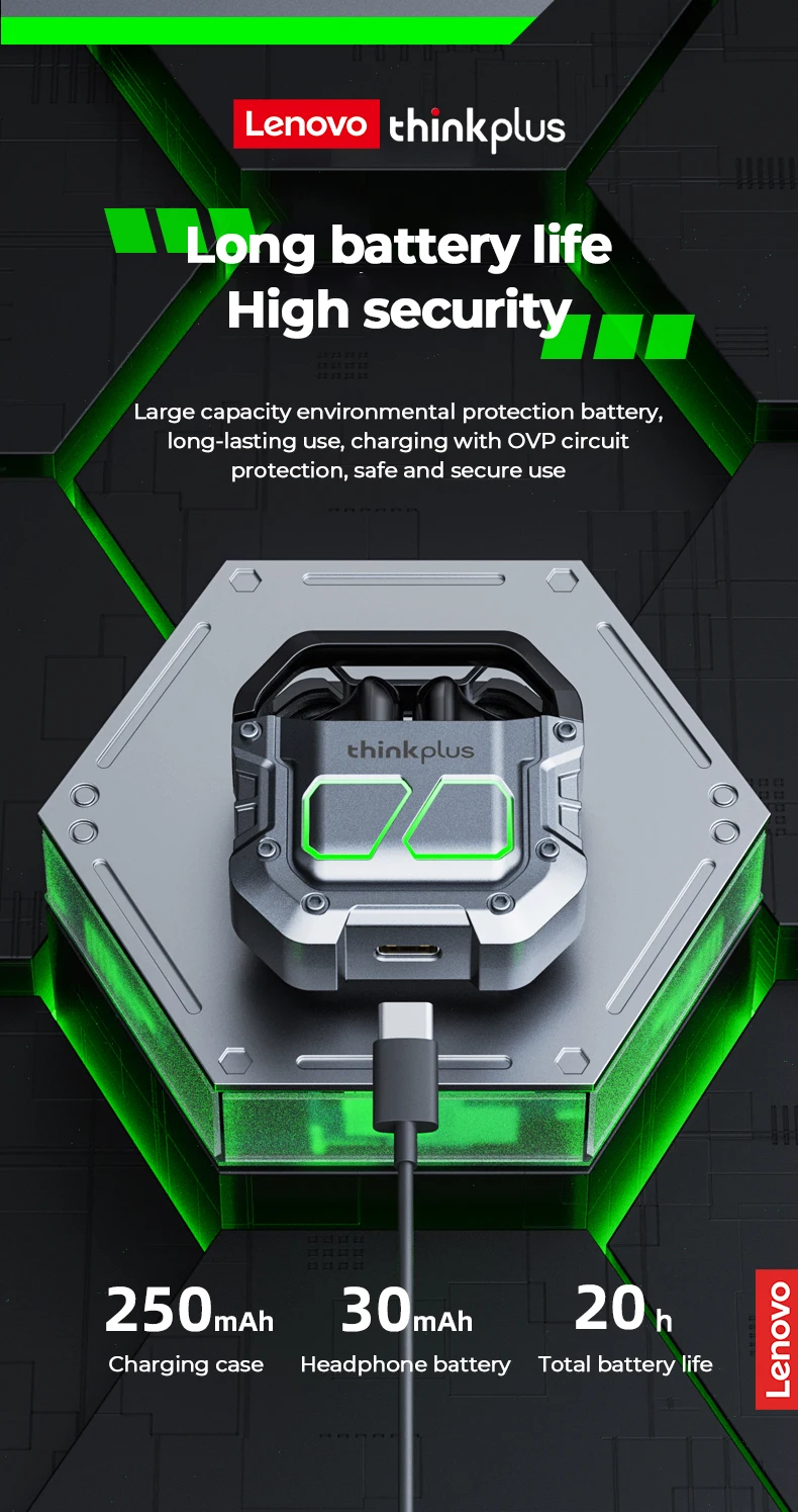 mercadolibre linio auricular kopfhohre lenovo xt81 tws ruido Wireless blue tooth Earplugs rgb LED Headset gaming on-ear earphone