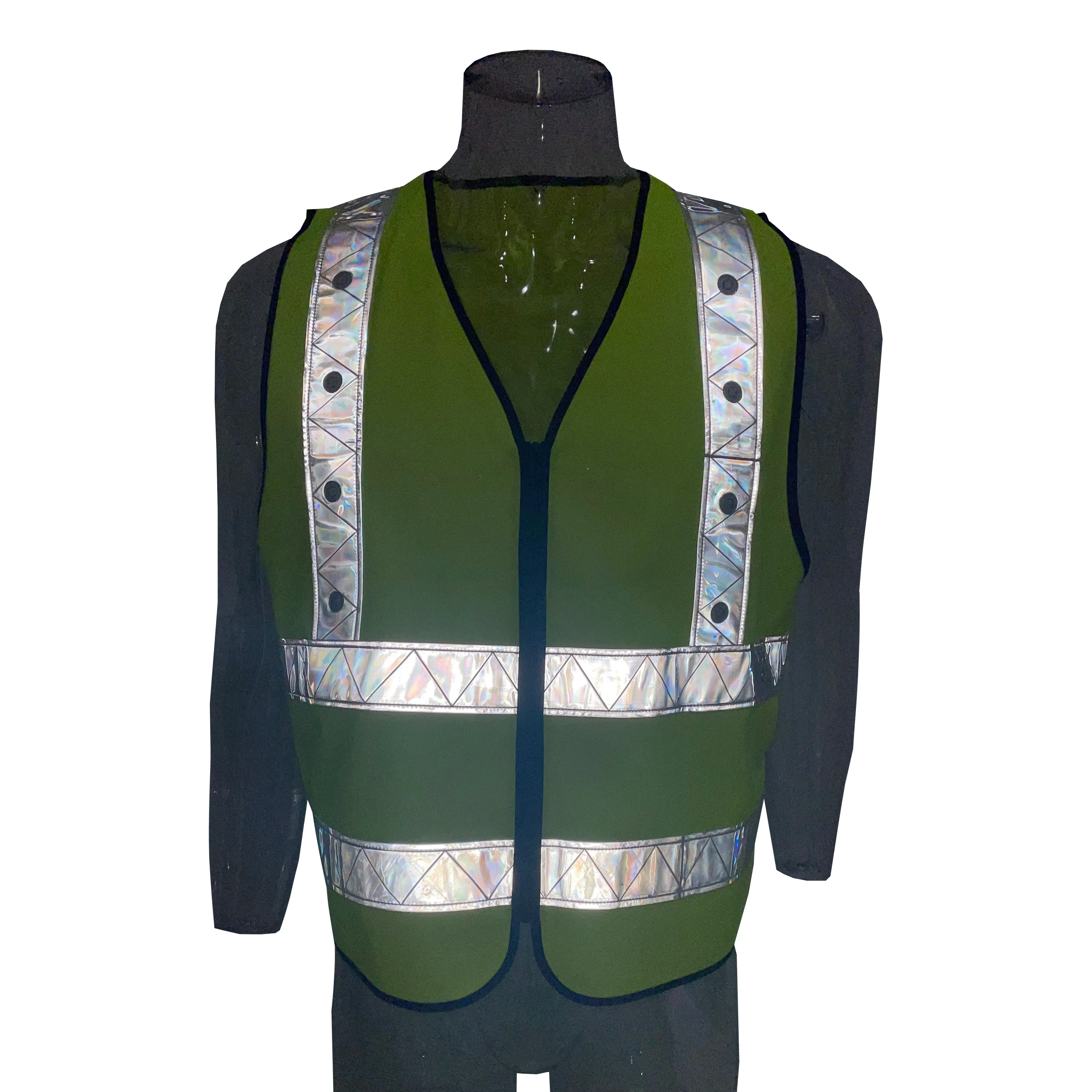 Customizable construction luminous gear reflector vests reflective jacket with lights led safety vest