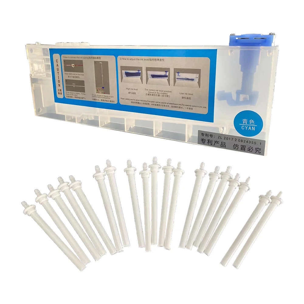 Large Capacity 4-Hole Ink Cartridge Ink Tank Box Bottle Subtank for Water-Based Solvent Inks for Inkjet Printers Printing Shops