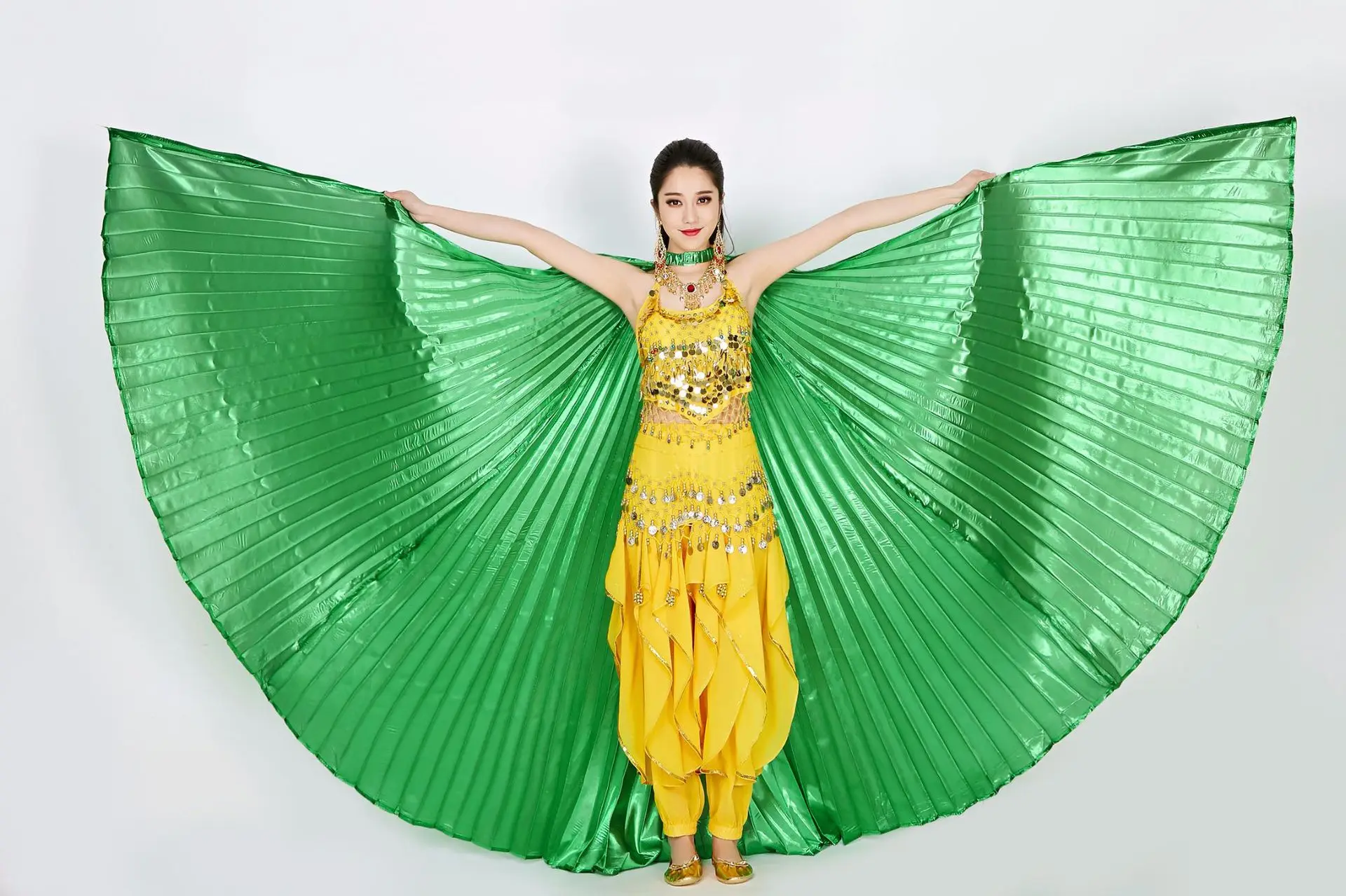 12 цветов юбки для танцев Одежда сценических выступлений золотой индийского беллиданса опора крыльев Исиды способный преодолевать Броды взрослых