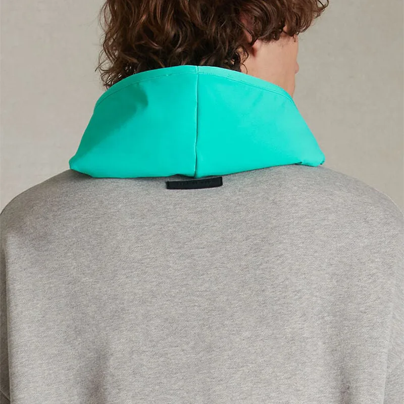 F0 God Новое поступление контрастных цветов нейлоновая фланелетная толстовка с капюшоном тяжелым весом SS Повседневная Толстовка Унисекс