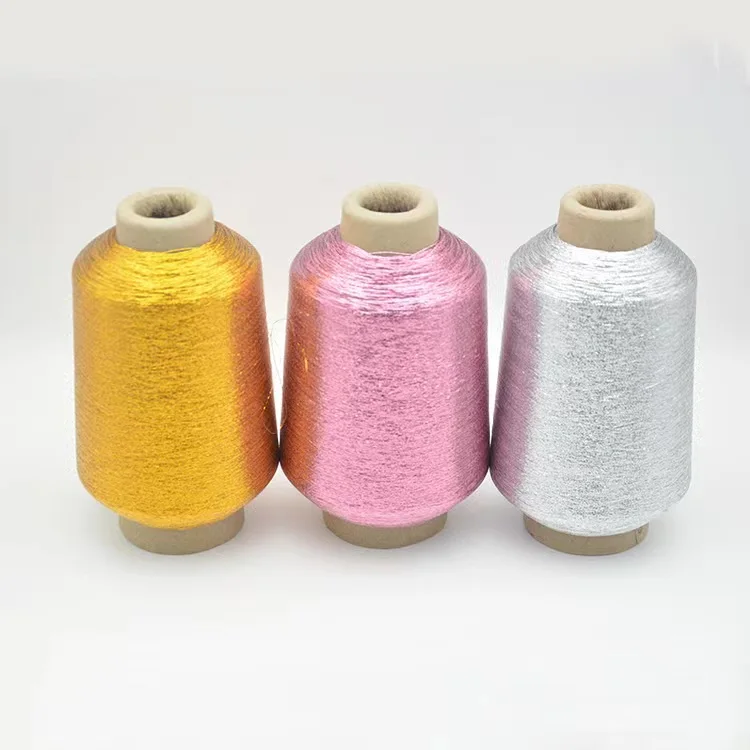 MX type metallic yarn Embroidery Thread Metallic Silvery And Golden Yarn Crafting and Sewing Knitting